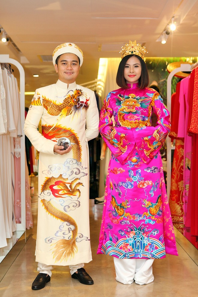 Ngam ao dai cuoi cua sao Viet dep mien che-Hinh-3